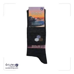 جوراب نخ هندی ساق دار مردانه | طرح لانه زنبوری | کد 1495