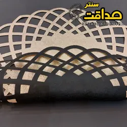 رومیزی گرد سه تکه اکلیلی مدل ماهواره ای