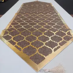 رانر مخمل چرم رومیزی غذا خوری مدل مراکشی سایز 130*40