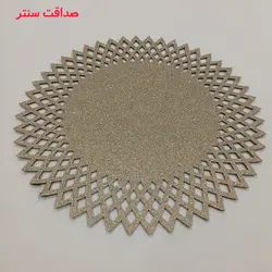 رومیزی گرد تک بزرگ چرم اکلیلی خورشیدی