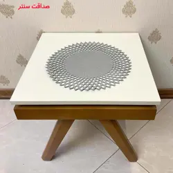رومیزی گرد تک بزرگ چرم اکلیلی خورشیدی