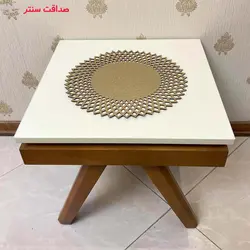 رومیزی گرد تک بزرگ چرم اکلیلی خورشیدی