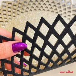 رومیزی گرد تک بزرگ چرم اکلیلی خورشیدی
