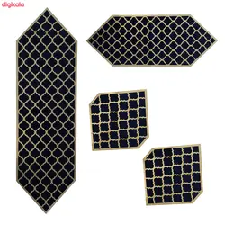ست رومیزی 4 تکه مخمل چرمی مدل 1326