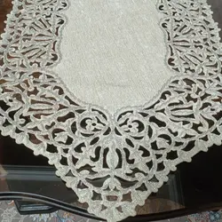 رانر ملیله دوزی مخمل با آستر کتان دست دوز در سه رنگ مختلف مخصوص میز غذا خوری
