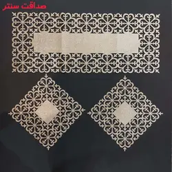 رومیزی 3 تکه مستطیل مدل نیلوفر کد 8535