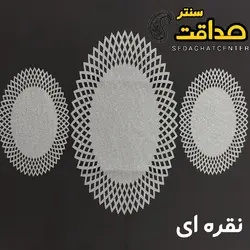 رومیزی 3 تکه بیضی چرم اکلیلی مدل آفتاب گردان