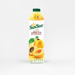 نکتار طبیعی زردآلو سان استار 1 لیتری