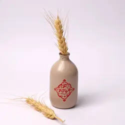 گلدان شیشه ای رنگی با شعار تو میای و...
