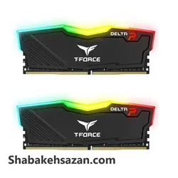 رم دسکتاپ DDR4 دو کاناله 3600 مگاهرتز CL18 تیم گروپ مدل DELTA RGB ظرفیت 32 گیگابایت