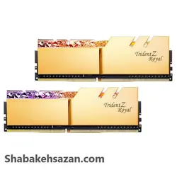 رم دسکتاپ DDR4 دو کاناله 3600 مگاهرتز CL18 جی اسکیل مدل TRIDENTZ ROYAL GOLD ظرفیت 64 گیگابایت