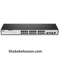 سوییچ 24 پورت به همراه 2 پورت Combo دی-لینک مدل DES-1026G