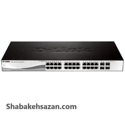 سوییچ 28 پورت گیگابیتی دی-لینک مدل DGS-1210-28 با 24 پورت UTP و 4 پورت SFP