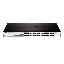 سوییچ 28 پورت گیگابیتی دی-لینک مدل DGS-1210-28 با 24 پورت UTP و 4 پورت SFP