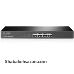 سوییچ 16 پورت مگابیتی و رکمونت تی پی-لینک مدل TL-SF1016