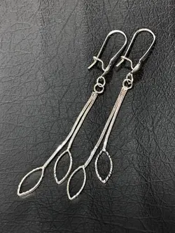 گوشواره آویز طرح دو برگ