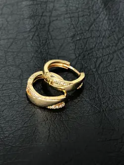 گوشواره حلقه ای نگین دار