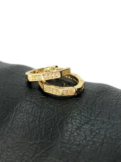 گوشواره شش ضلعی نگین دار