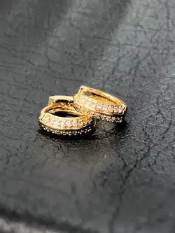 گوشواره حلقه ای نگین دار