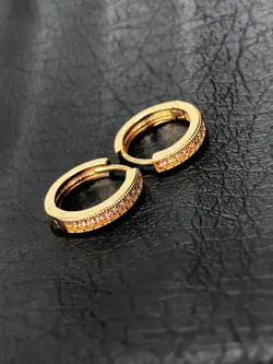 گوشواره حلقه ای نگین دار