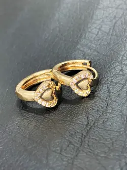 گوشواره حلقه ای طرح قلب