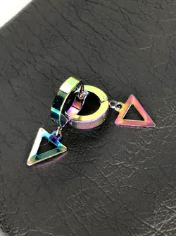 گوشواره هولوگرامی طرح مثلث