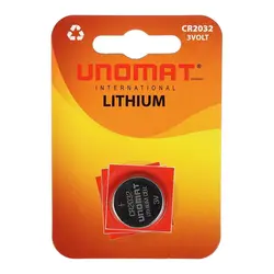 باتری سکه ای یونومات UNOMAT مدل CR2032 بسته 1 عددی