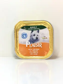 ووم سگ بالغ با طعم مرغ plaisir