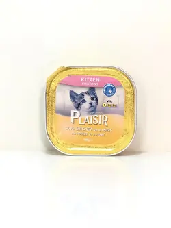 ووم plaisir بچه گربه با مزه شیر و مرغ