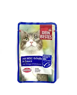 پوچ مخصوص گربه با طعم ماهي Scholle در سس