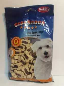 تشویقی سگ برند نوبی nobby طعم گوشت و برنج