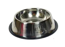 ظرف غذاي فلزي كوچك ساده مخصوص سگ و گربه