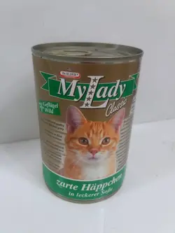 کنسرو گربه mylady با طعم گوشت شکار و مرغ