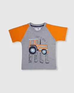 تیشرت پسرانه رگلان _ طرح تراکتور ( 18 ماه تا 7 سال )