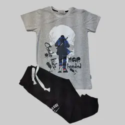 تیشرت و شلوارک تریکو پسرانه طرح نینجا (6 تا 8 سال)