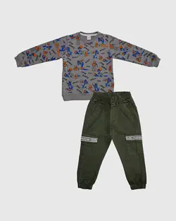 بلوز شلوار پسرانه طرح تام و جری