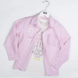 شومیز پسرانه و تیشرت پسرانه طرح موشک ( 2 تا 6 سال )