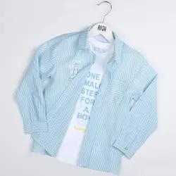 شومیز پسرانه و تیشرت پسرانه طرح موشک ( 2 تا 6 سال )