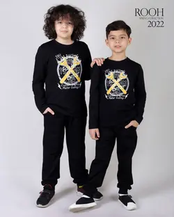 بلوز وشلوار پسرانه طرح lightning_ست خانواده ( 6 تا 10 سال )