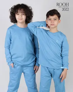 بلوز وشلوار پسرانه طرح ROOH_ست خانواده ( 6 تا 10 سال )
