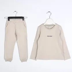 بلوز و شلوار دخترانه کرم ( 6 تا 10 سال ) | فروشگاه لباس بچه گانه هپی لند | دخترانه | پسرانه | نوزاد | مردانه | زنانه | تخفیف | خرید اینترنتی لباس ارزان