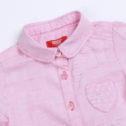 شومیز دخترانه طرح جیب قلبی ( 9 تا 24 ماه ) | فروشگاه لباس بچه گانه هپی لند | دخترانه | پسرانه | نوزاد | مردانه | زنانه | تخفیف | خرید اینترنتی لباس ارزان