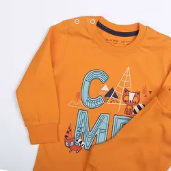 بلوز و شلوار پسرانه طرح camp ( 9 تا 24 ماه ) | فروشگاه لباس بچه گانه هپی لند | دخترانه | پسرانه | نوزاد | مردانه | زنانه | تخفیف | خرید اینترنتی لباس ارزان