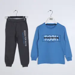 بلوز و شلوار بیسیک پسرانه چاپ rooh ( 6 تا 10 سال ) | فروشگاه لباس بچه گانه هپی لند | دخترانه | پسرانه | نوزاد | مردانه | زنانه | تخفیف | خرید اینترنتی لباس ارزان