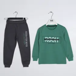 بلوز و شلوار بیسیک پسرانه چاپ rooh ( 6 تا 10 سال ) | فروشگاه لباس بچه گانه هپی لند | دخترانه | پسرانه | نوزاد | مردانه | زنانه | تخفیف | خرید اینترنتی لباس ارزان