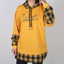هودی کلاهدار چهارخانه _ زنانه ( free size )