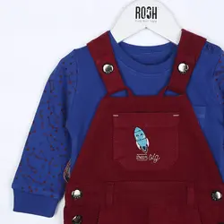 بلوز و شلوار پیشبندی _ پسرانه ( 9 تا 24 ماه )