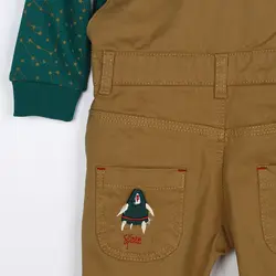 بلوز و شلوار پیشبندی _ پسرانه ( 9 تا 24 ماه )