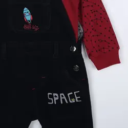 بلوز و شلوار پیشبندی _ پسرانه ( 9 تا 24 ماه )