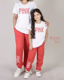 بلوز شلوار زنانه طرح pink_ست خانواده ( سایز 38 تا 44 ) | فروشگاه لباس بچه گانه هپی لند | دخترانه | پسرانه | نوزاد | مردانه | زنانه | تخفیف | خرید اینترنتی لباس ارزان